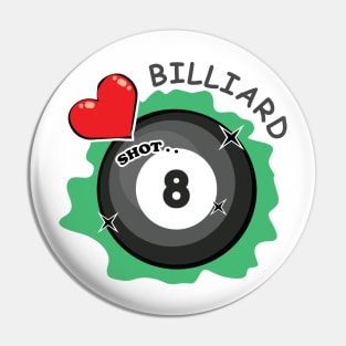 I Love Billiard Pin