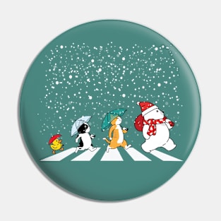 Bear Cat Dog Duck Cross The Road-Cute Xmas Gift Pin