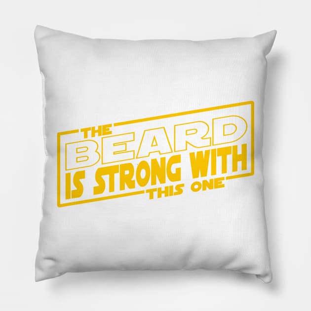 The Beard Is Strong With This One Pillow by AngryMongoAff