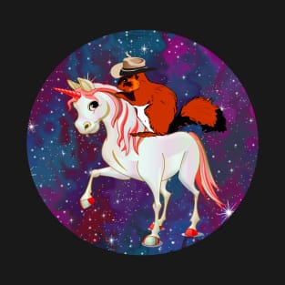 cowboy-squirrel-riding-unicorn-in-space T-Shirt