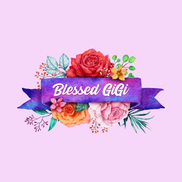 Blessed GiGi Floral Design with Watercolor Roses by g14u