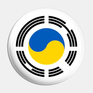 Korean Ukrainian Multinational Patriot Flag Series Pin