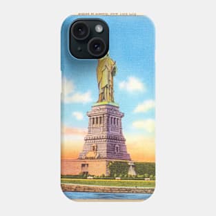 Statue of Liberty, NYC postcard Phone Case