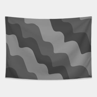 Grey wavy ocean waves gradient Tapestry