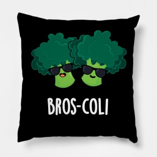 Bros-coli Cute Veggie Broccoli Pun Pillow