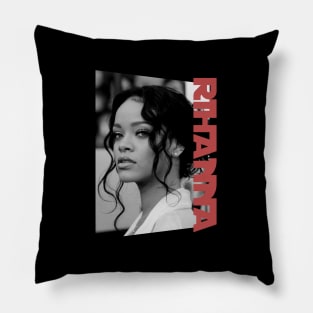 rihanna the pop icon - monochrome style Pillow