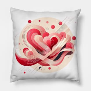 Eternal Embrace Abstract Valentine Art Pillow