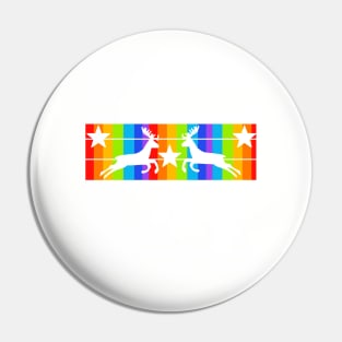 Rainbow Ugly Christmas Sweater Pin