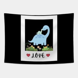 Dinosaur Love Tapestry