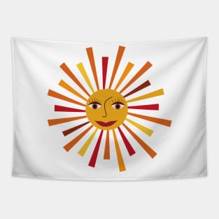 Beautiful Retro Boho Sun Face Tapestry