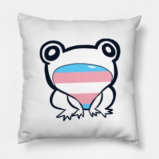 Trans Pride Frog Pillow