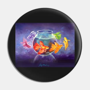 Goldfish Rainbow Pin