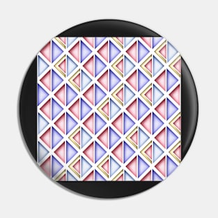 Geometric Pattern with 3d Effect, Rhombic Harlequin Motif Pin