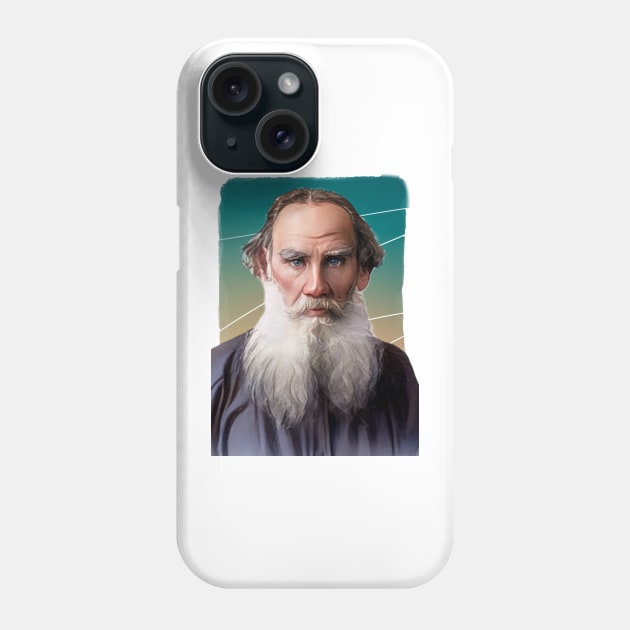 Russian writer Leo Tolstoy illustration Phone Case by Litstoy 