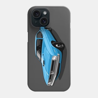 1970 Plymouth Barracuda in Blue Fire Phone Case