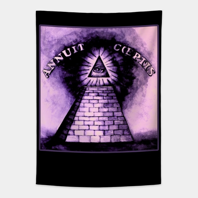 Annuit Coeptis - Illuminati - Eye of Providence - All Seeing Eye Tapestry by DazzlingApparel