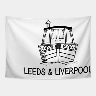 Leed and Liverpool Canal Boat Narrowboat Tapestry