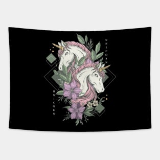 luxe unicorn double Tapestry