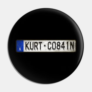 Kurt Cobain Car license plates Pin