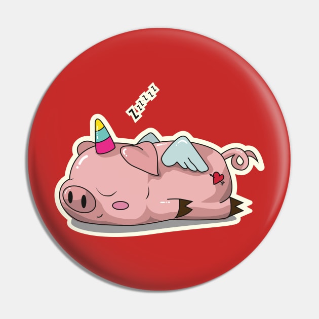 Sleeping Pigcorn Pin by Ciwa