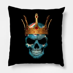 Australian Flag Skull with Crown Pillow