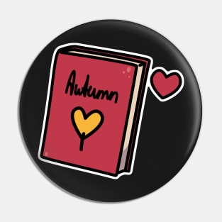 Autumn book Pin