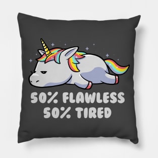 50% Flawless 50% - Lazy Cute Unicorn Gift Pillow