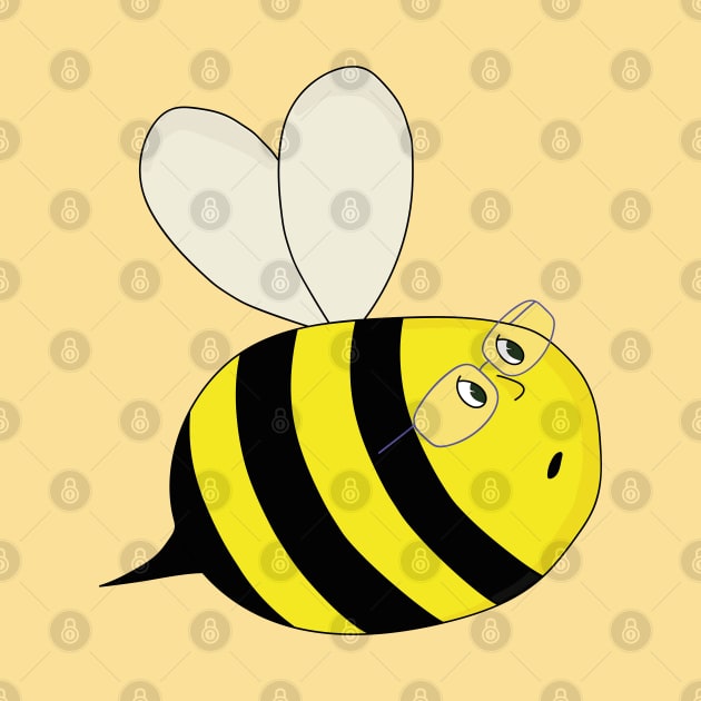 A Cute Chubby Bee Wearing Glasses by DiegoCarvalho