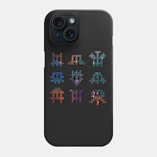 Watercolour Pixel Invaders Phone Case