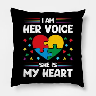 I Am His Voice He Is My Heart Pillow