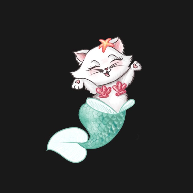 Cat mermaid by ArtInPi