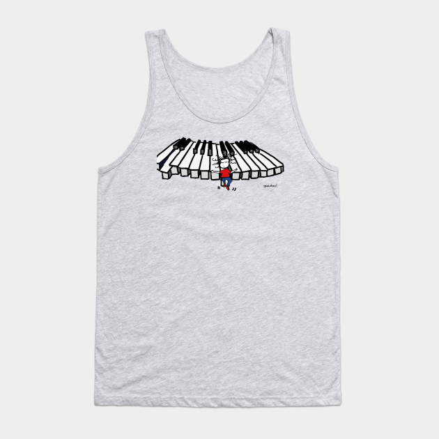 Discover Flying piano - Piano - Tank Top