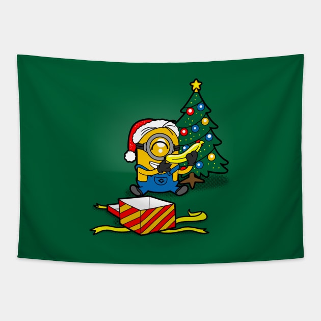 All I Want For Christmas Is A Banana Funny Cute Christmas Cartoon Tapestry by BoggsNicolas