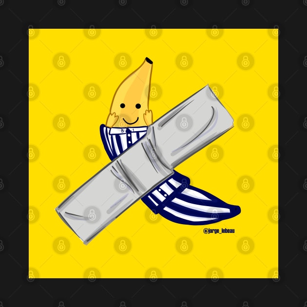 duct tape banana in pijama ecopop by jorge_lebeau