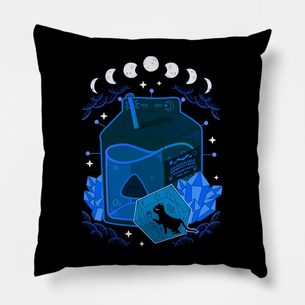 Halloween juice Witch Black Cat witchcraft and wizardry Pillow by Ramadangonim