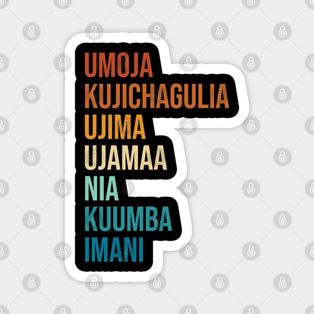 Principles of Kwanzaa Magnet by UrbanLifeApparel