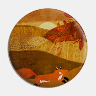 Fox on the run Pin