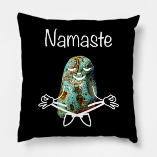 Rockhound Lotus Yoga Pose - Funny Namaste Mental Health Rockhounding Pillow