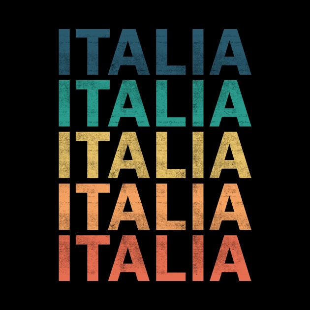 Italia Name T Shirt - Italia Vintage Retro Name Gift Item Tee by henrietacharthadfield