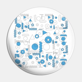 Blue White Geometric Shapes Pin