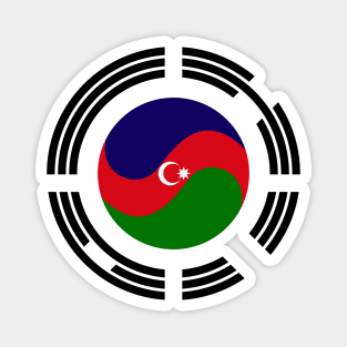 Korean Azerbaijani Multinational Patriot Flag Series Magnet