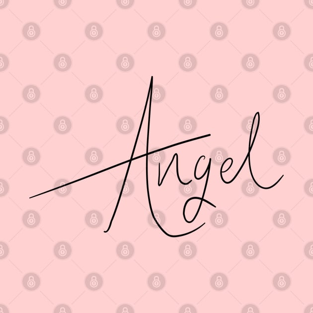 Angel Shirt Handwritten Design by phoxydesign