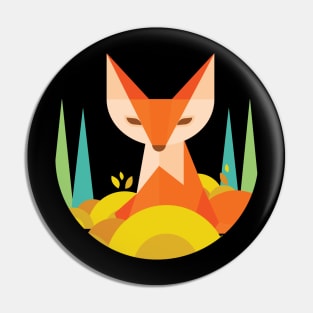 GEOMETRIC FOX beautiful colorful Pin