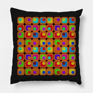 retro seventies pattern Pillow