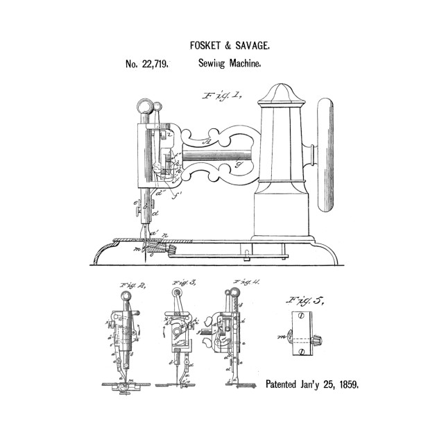 Vintage Sewing Machine Patent Art C40 Vintage TShirt TeePublic Amazing Patent For Sewing Machine Vintage Sewing Machine Patent Art C40 Vintage TShirt TeePublic Amazing Patent For Sewing Machine