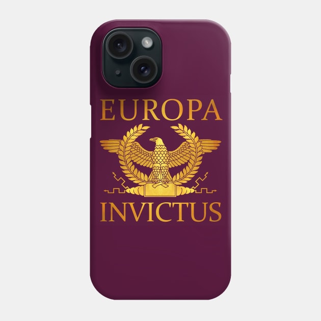 Europa Invictus - Gold Eagle on Purple Phone Case by AtlanteanArts