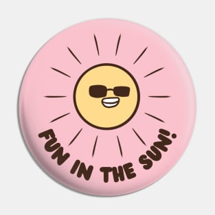 Fun in the sun a cool sun wearing sunglasses Pin