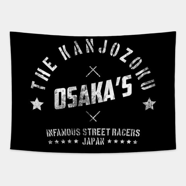 The Kanjozoku Street Racers Tapestry by cowyark rubbark