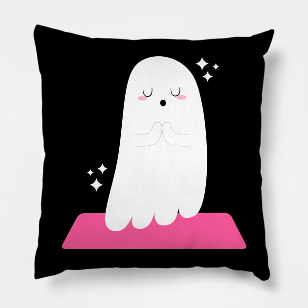 Ghost Yogi Pillow by Kimberly Sterling