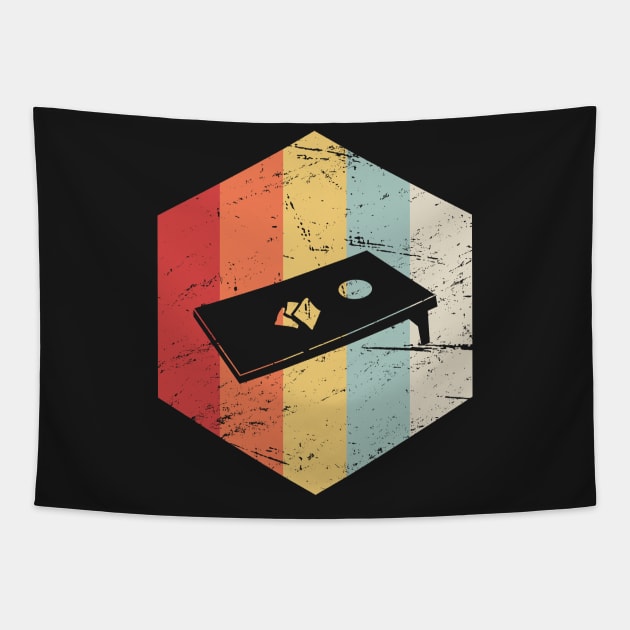 Retro 70s Cornhole Icon Tapestry by MeatMan